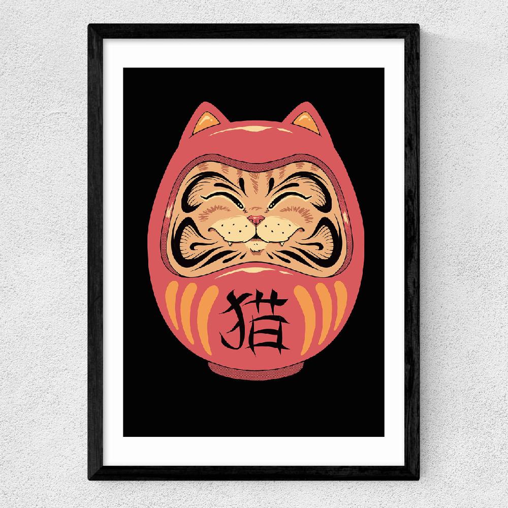 East End Prints Neko Daruma
