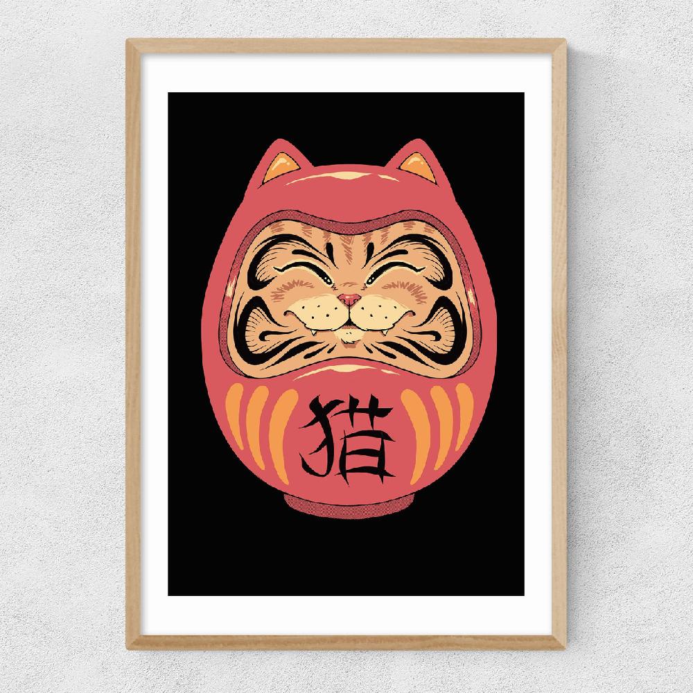 East End Prints Neko Daruma