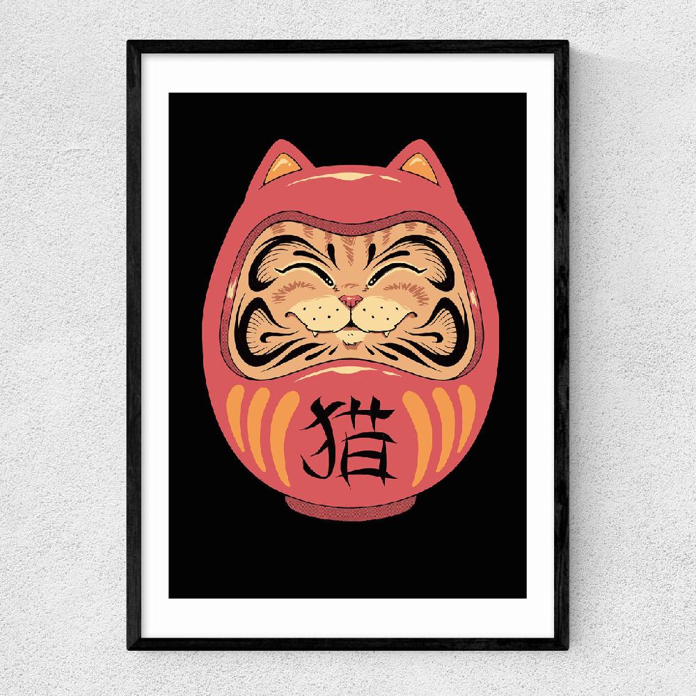 east end prints Neko Daruma