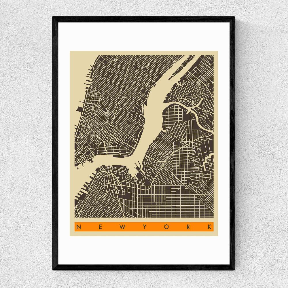 east end prints New York by Jazzberry Blue