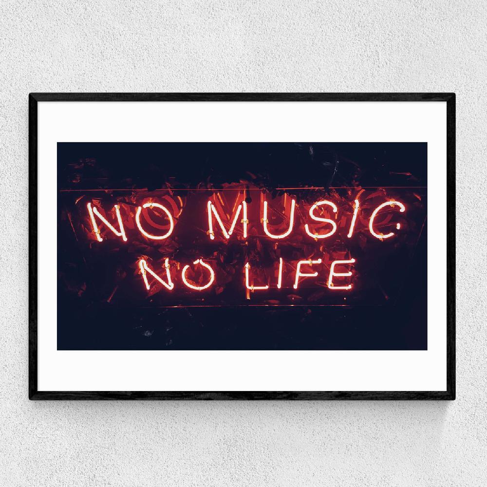 east end prints No Music No Life
