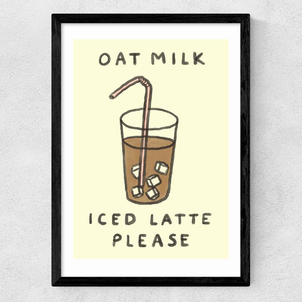 East End Prints Oat Milk Iced Latte