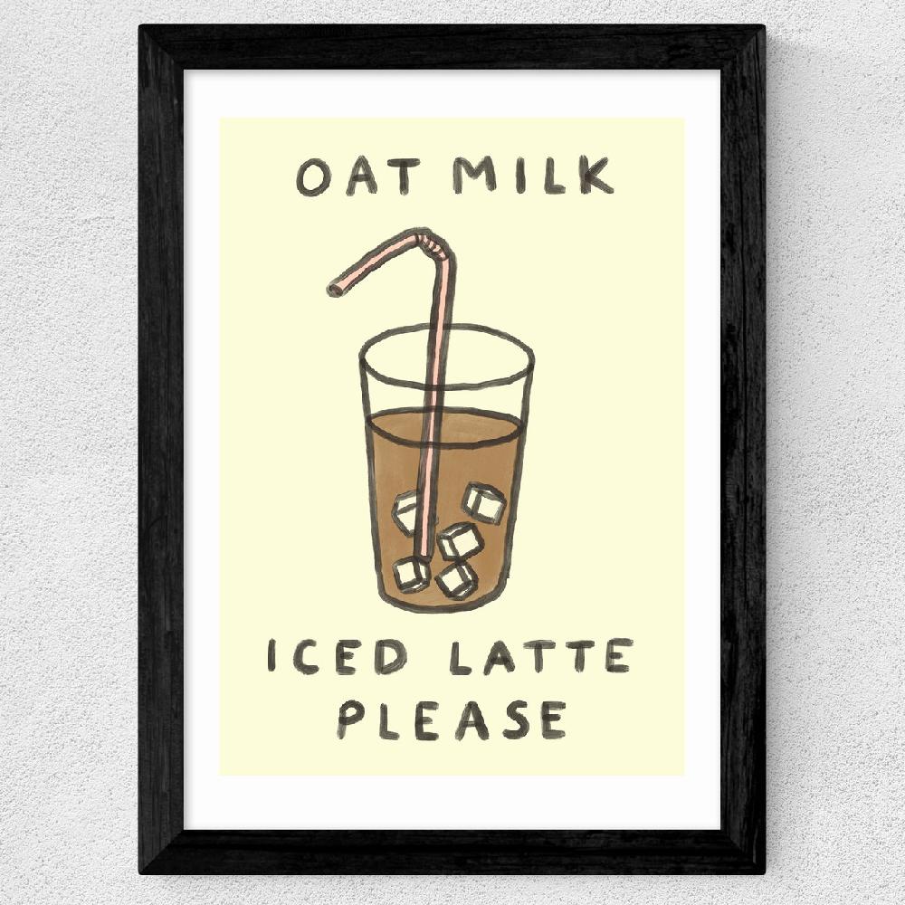 East End Prints Oat Milk Iced Latte