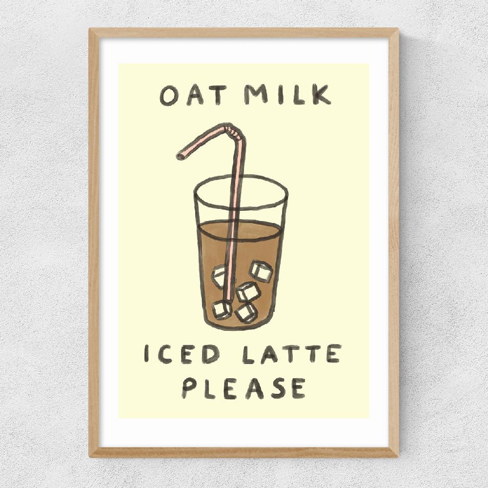 East End Prints Oat Milk Iced Latte