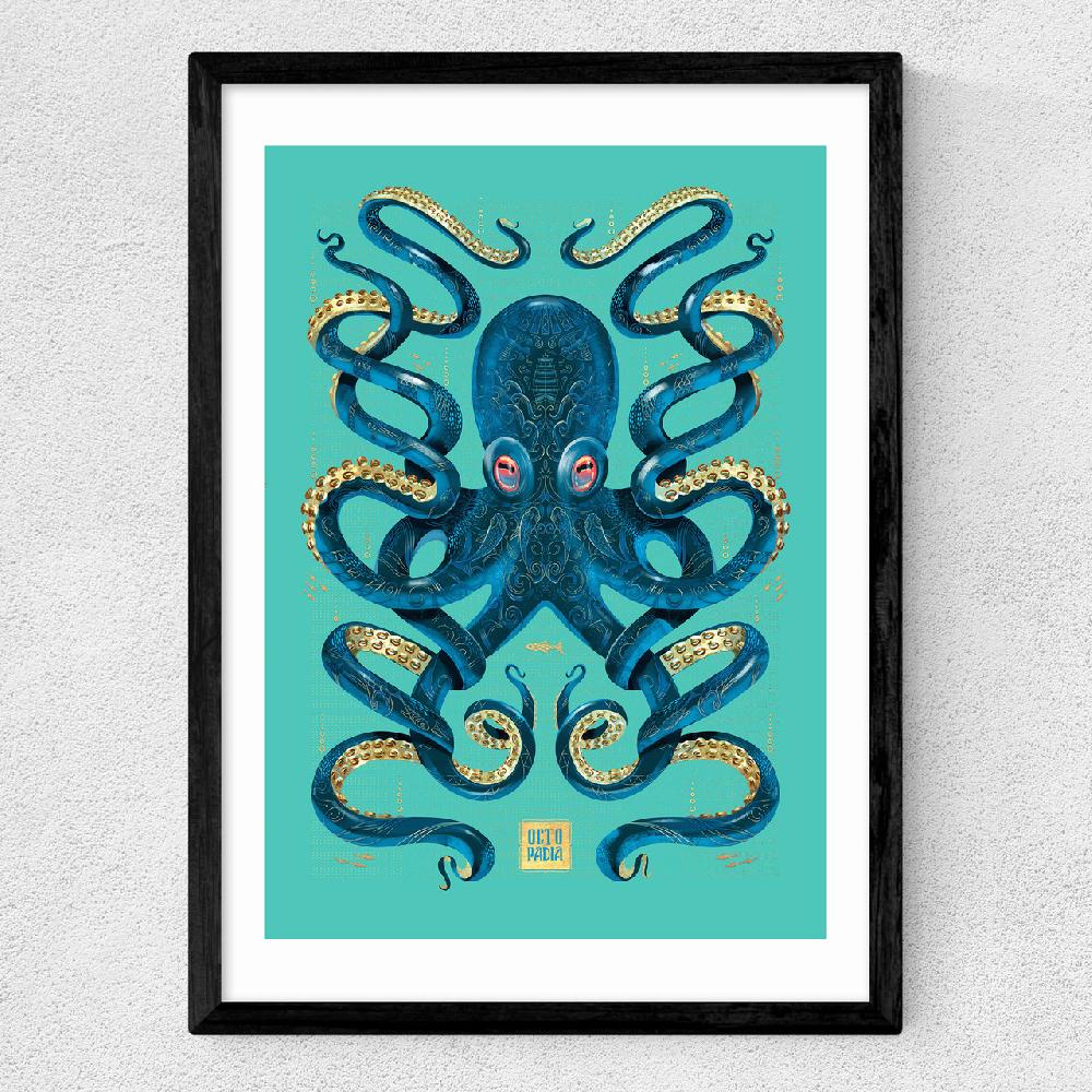 East End Prints Octopus (Blue)