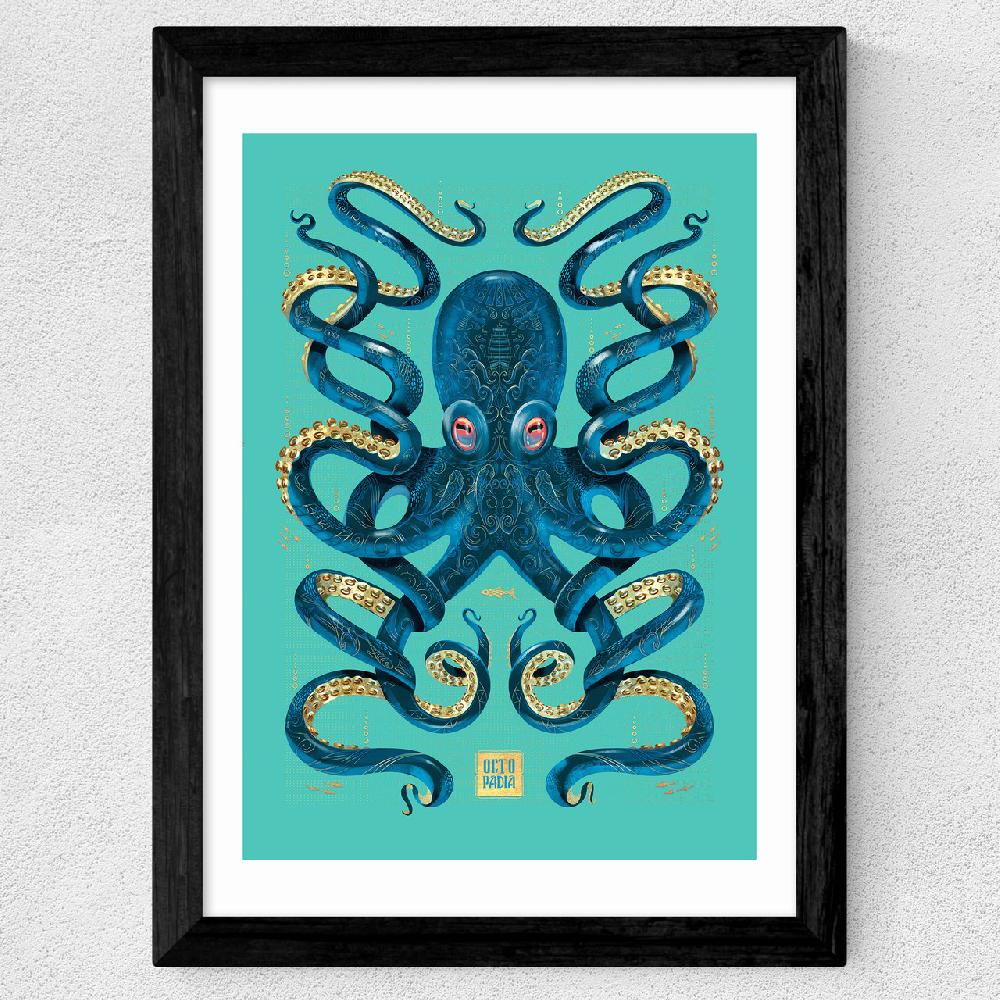 East End Prints Octopus (Blue)
