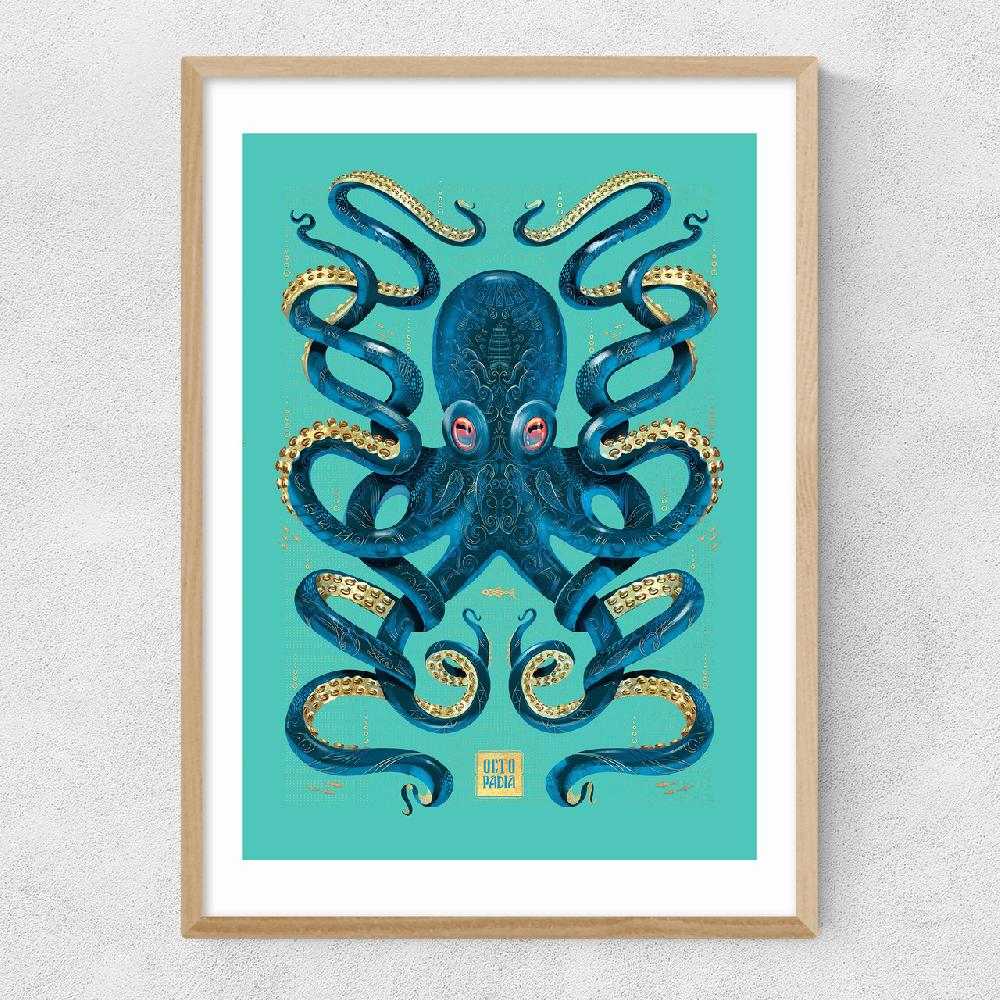 East End Prints Octopus (Blue)