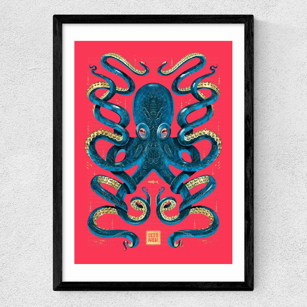 East End Prints Octopus (Magenta)