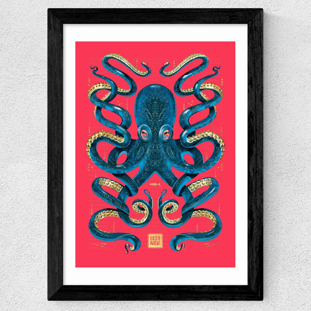 East End Prints Octopus (Magenta)