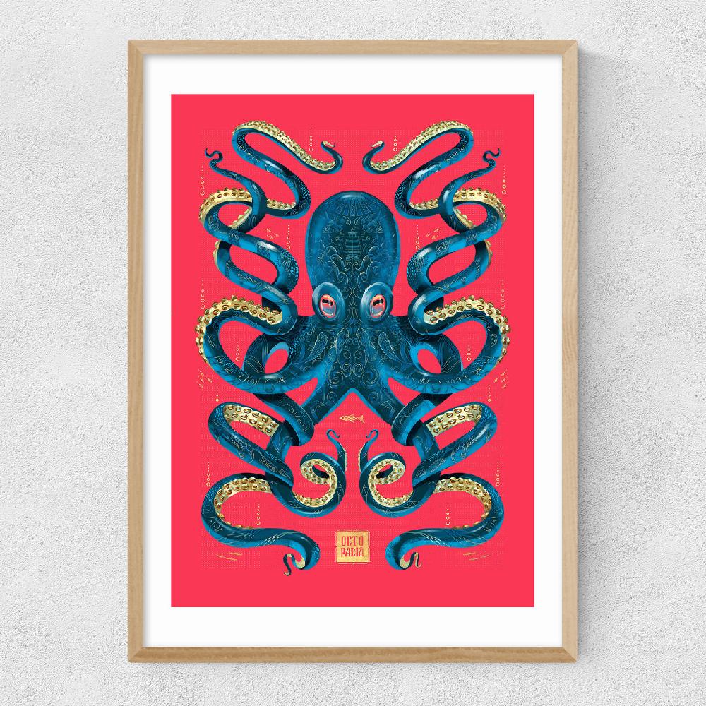 East End Prints Octopus (Magenta)
