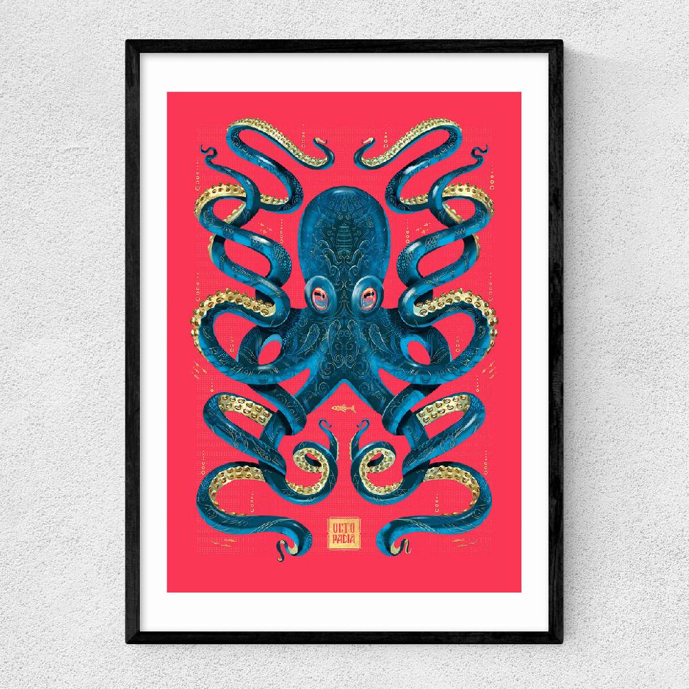 east end prints Octopus (Magenta)