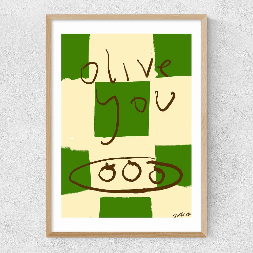 East End Prints Olive You
