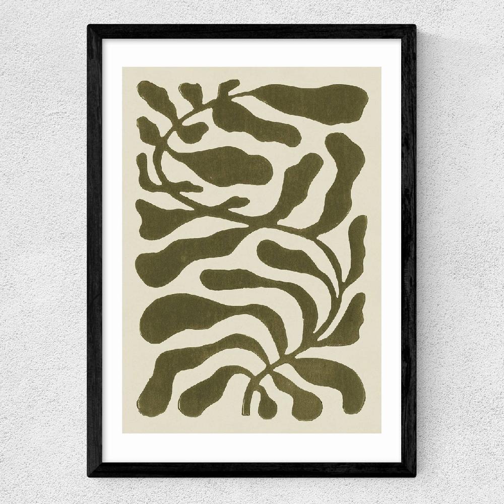 East End Prints One Hundred Leaved Plant Green