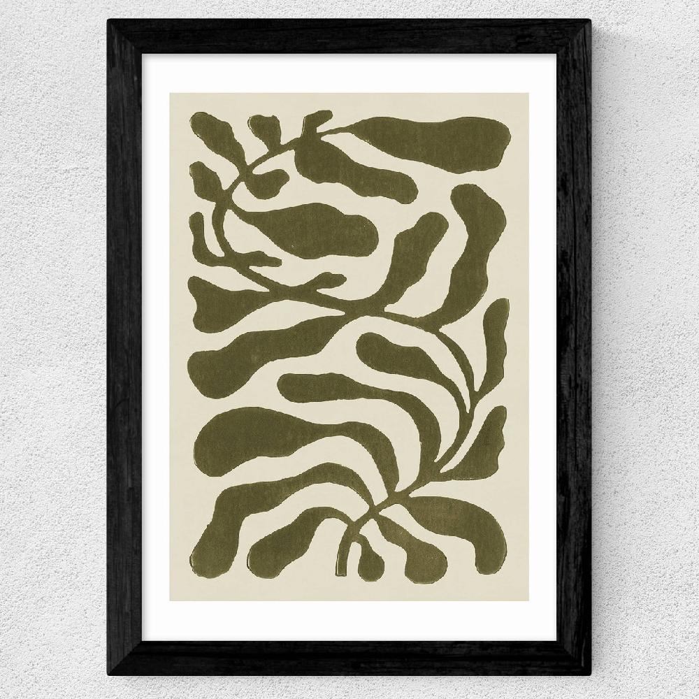 East End Prints One Hundred Leaved Plant Green