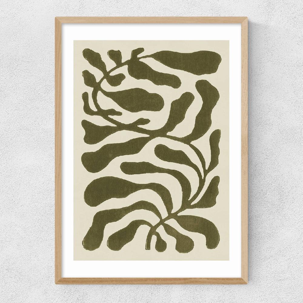 East End Prints One Hundred Leaved Plant Green