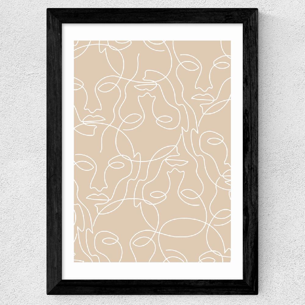 East End Prints One Line Faces