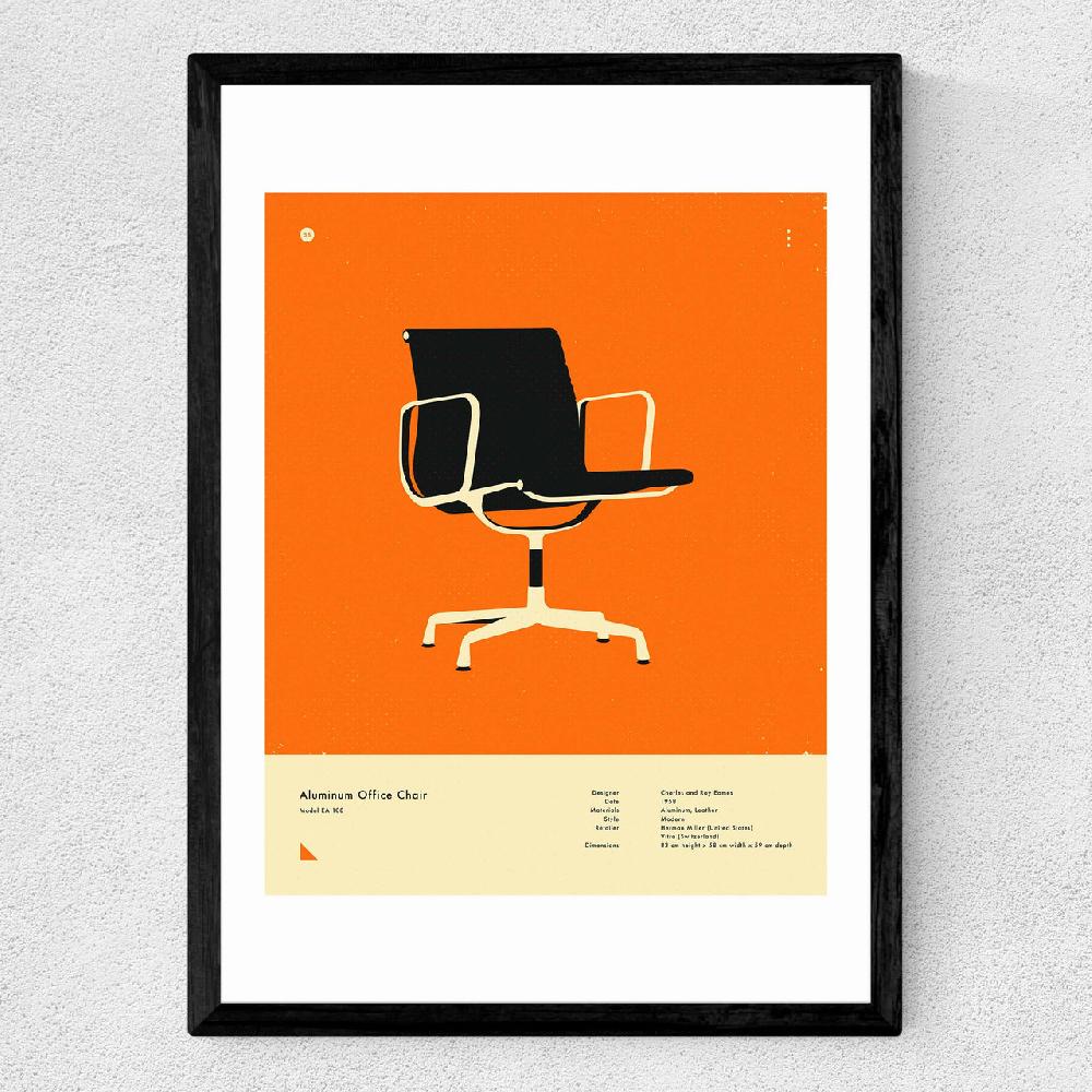 East End Prints Orange 108 Office Chair