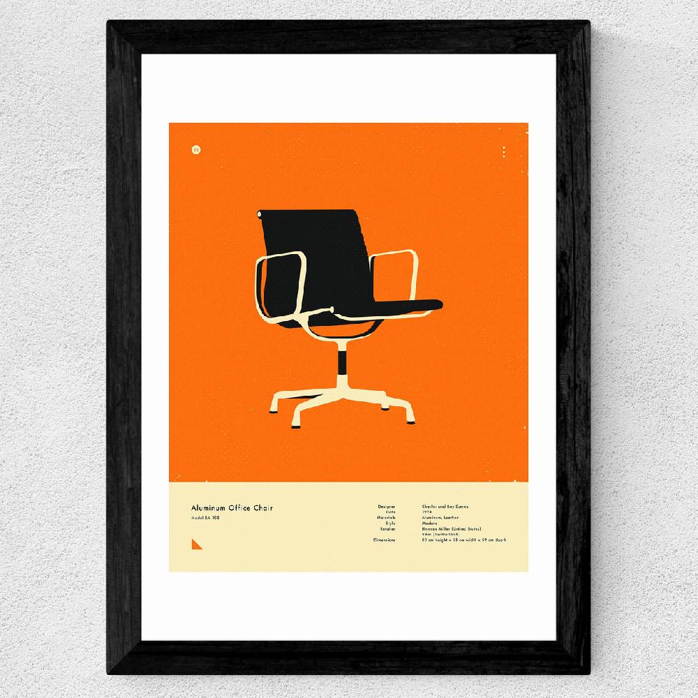 East End Prints Orange 108 Office Chair