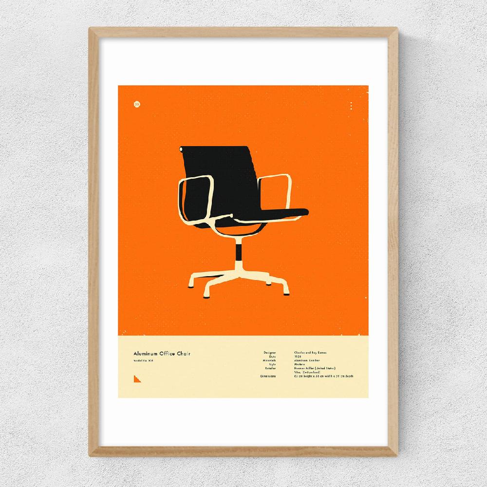 East End Prints Orange 108 Office Chair