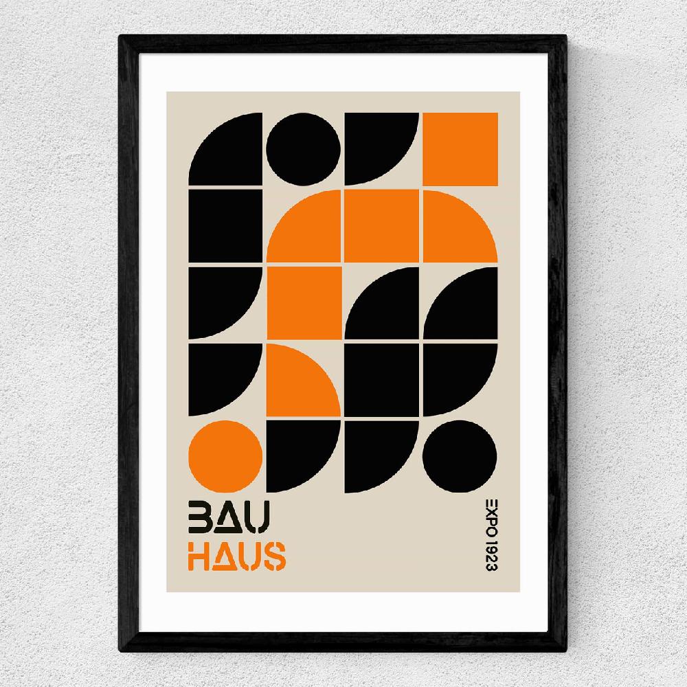 East End Prints Orange And Black Geometric