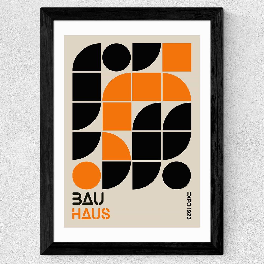East End Prints Orange And Black Geometric