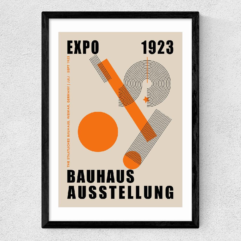 East End Prints Orange Bauhaus