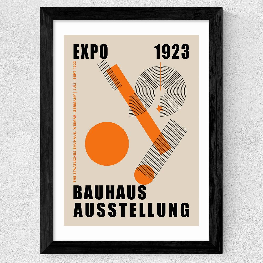 East End Prints Orange Bauhaus