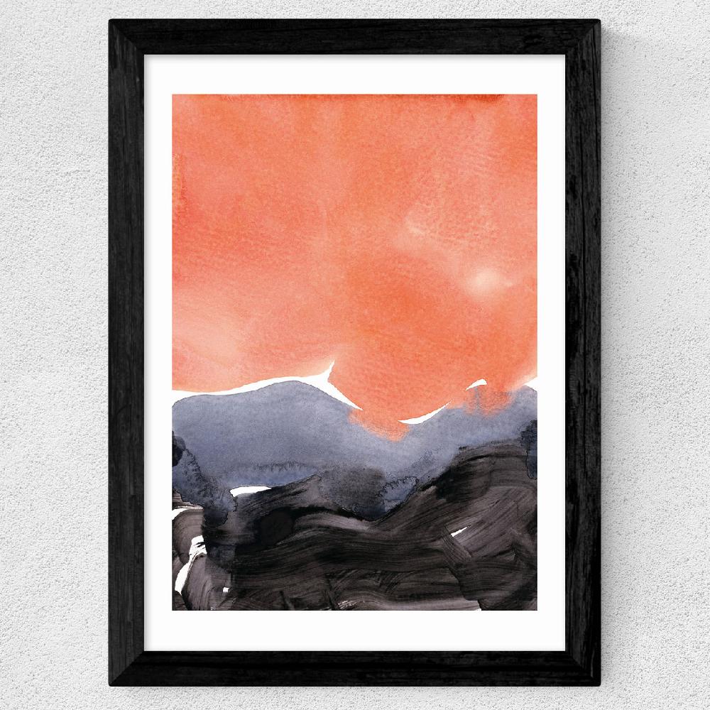 East End Prints Orange Blue Graphite