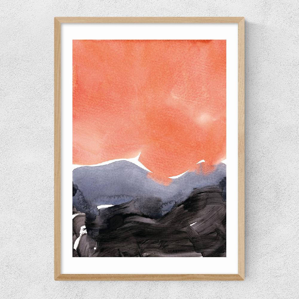 East End Prints Orange Blue Graphite