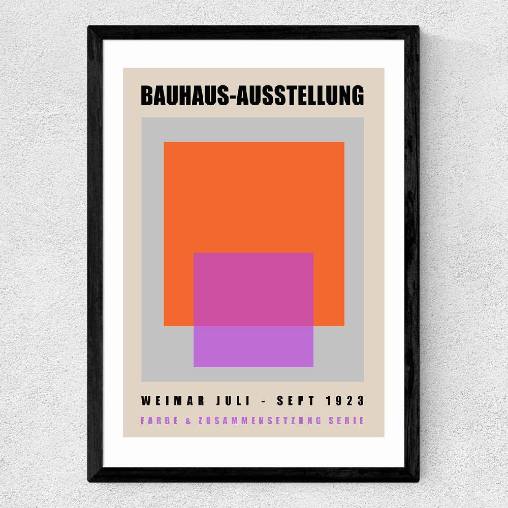 East End Prints Orange & Purple Bauhaus