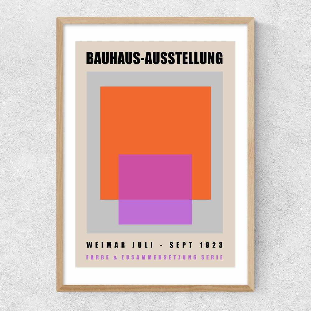 East End Prints Orange & Purple Bauhaus