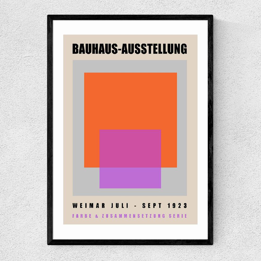 east end prints Orange & Purple Bauhaus