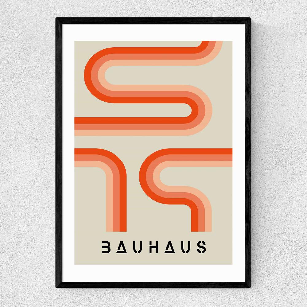 east end prints Orange Stripes Bauhaus