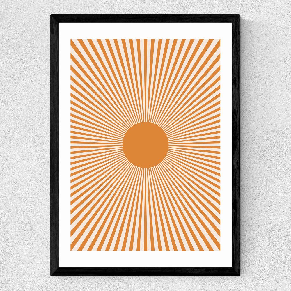East End Prints Orange Sun Rays
