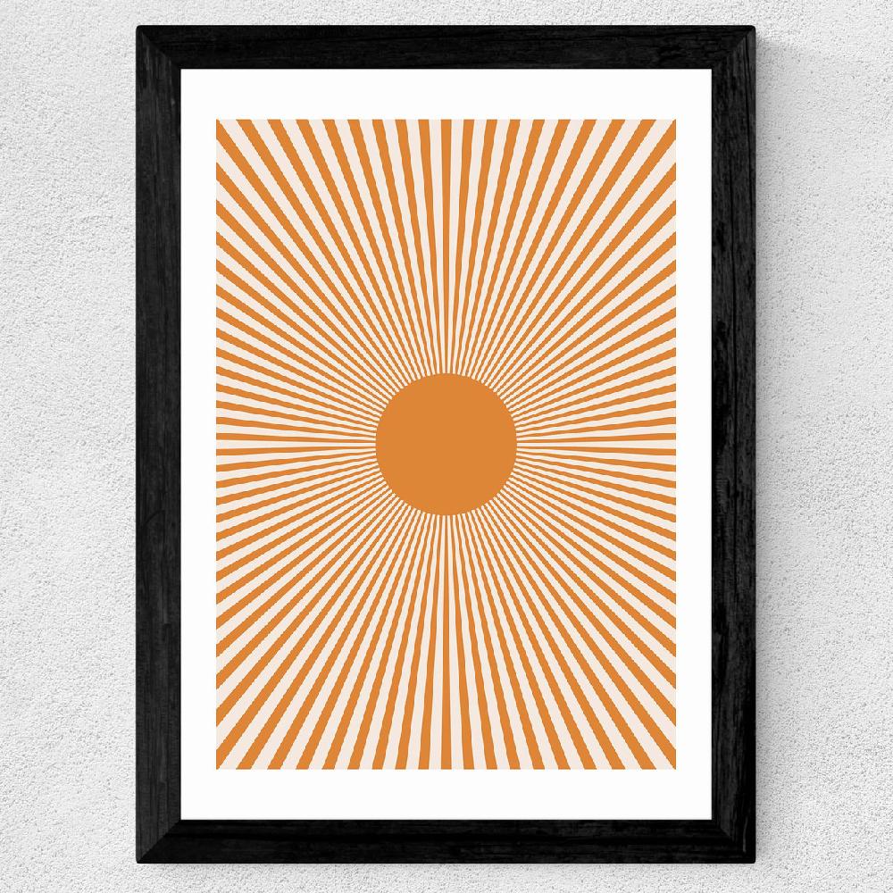 East End Prints Orange Sun Rays