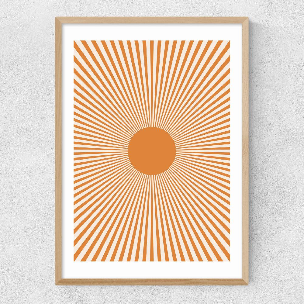 East End Prints Orange Sun Rays