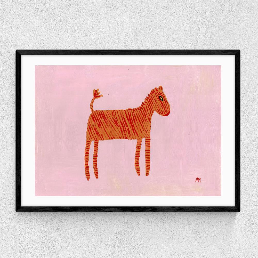 east end prints Orange Zebra