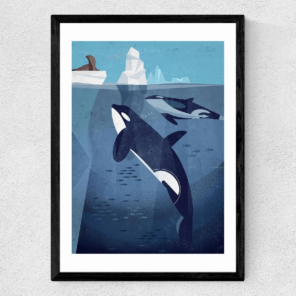 East End Prints Orcas By Dieter Braun