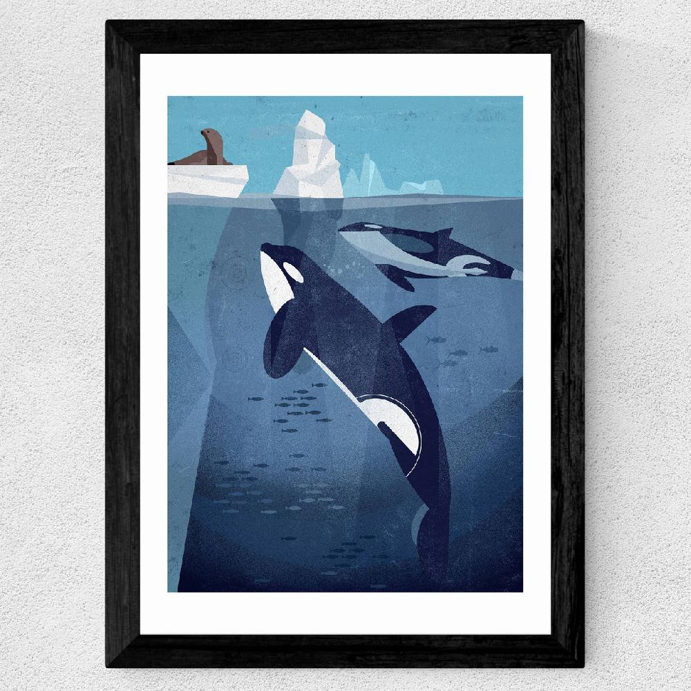 East End Prints Orcas By Dieter Braun