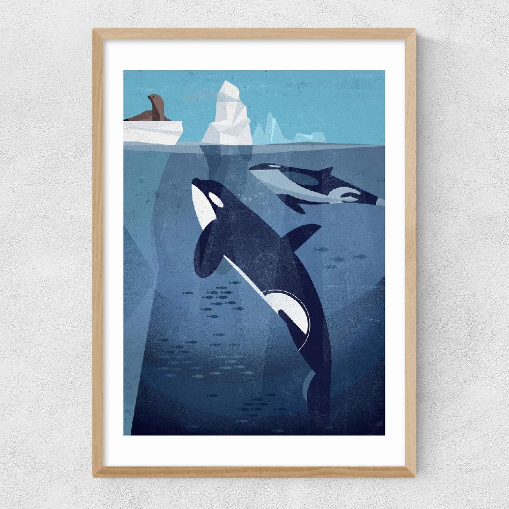East End Prints Orcas By Dieter Braun