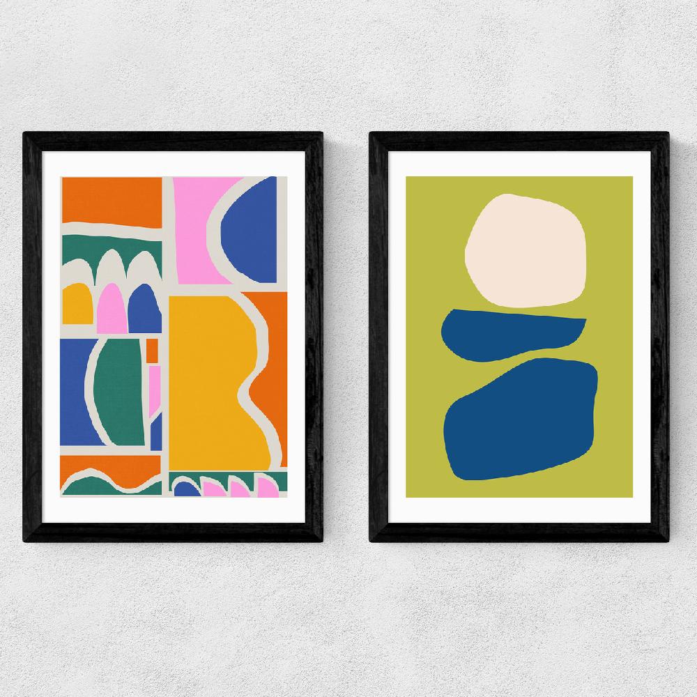 East End Prints Organic Shapes Abstract Set