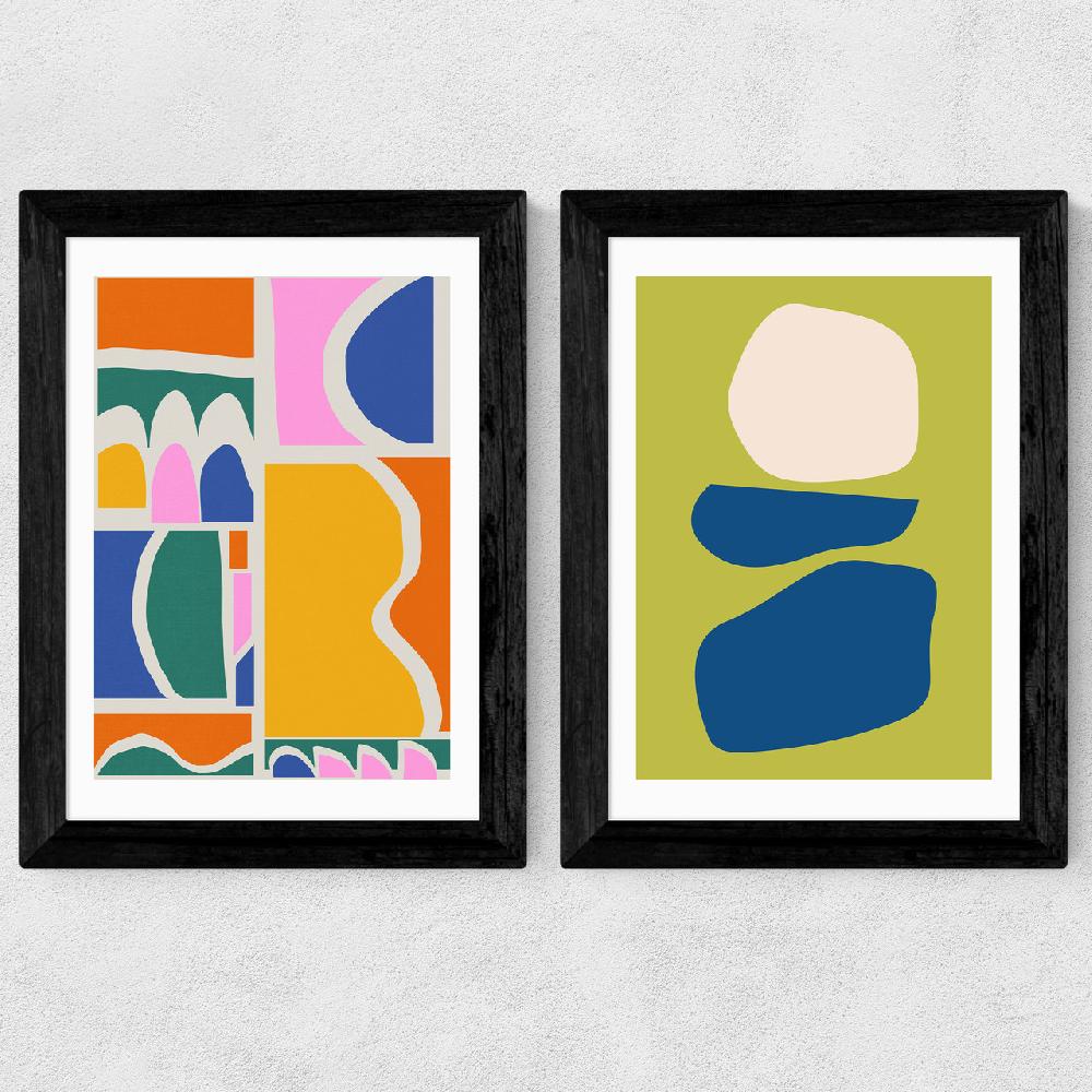 East End Prints Organic Shapes Abstract Set