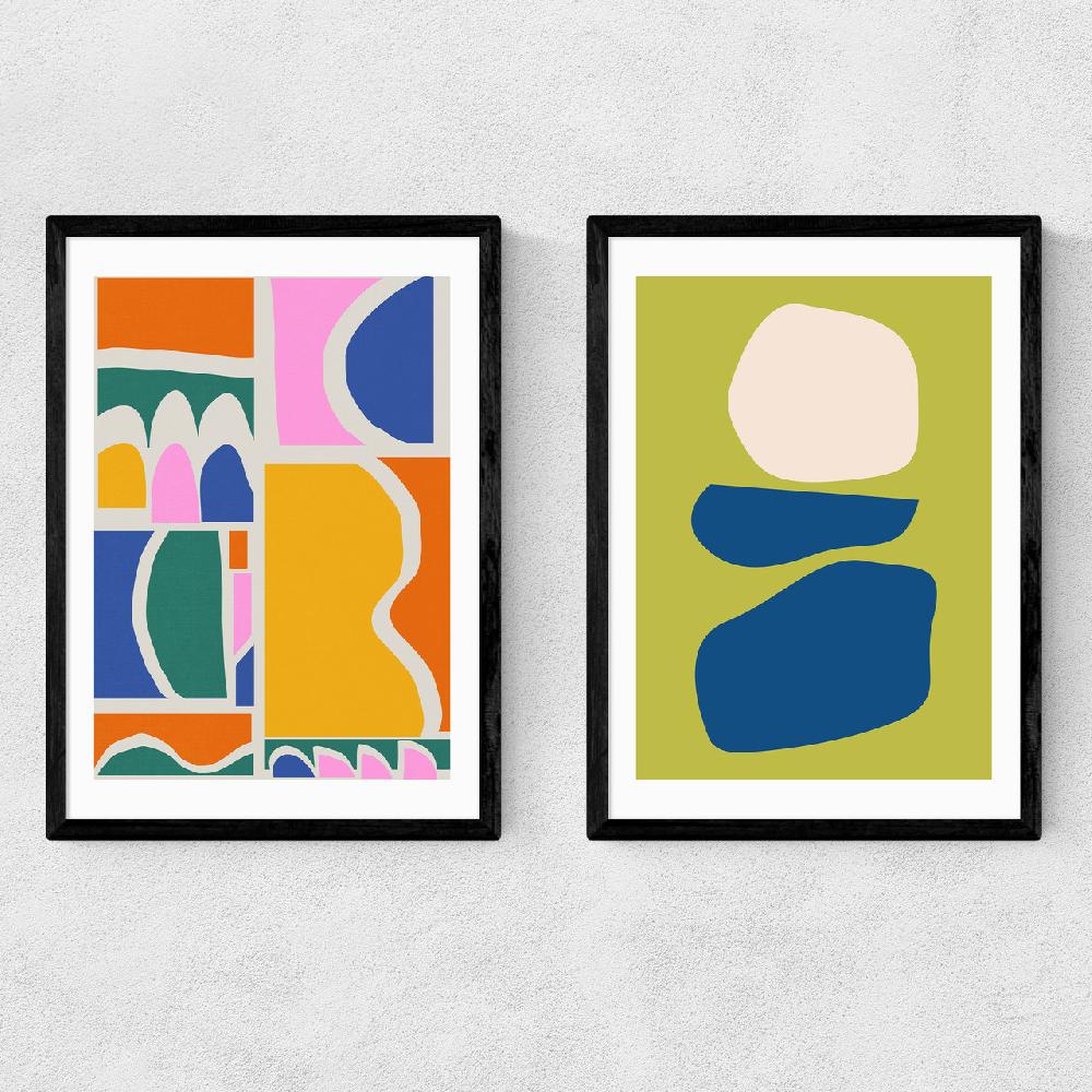 east end prints Organic Shapes Abstract Set