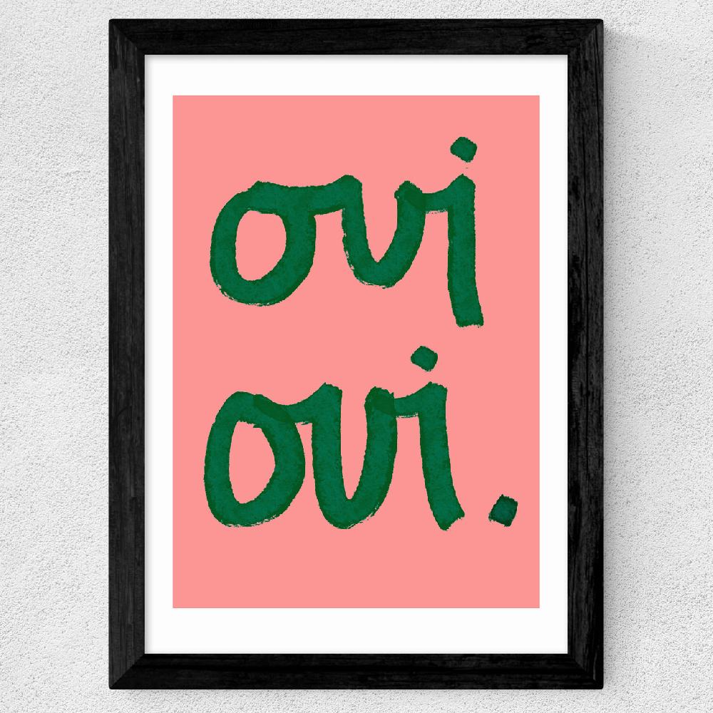 East End Prints Oui Oui Peach