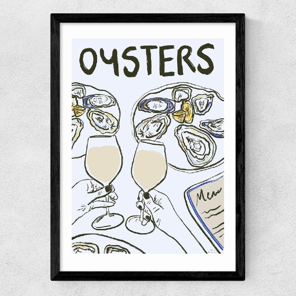 East End Prints Oysters With Wine
