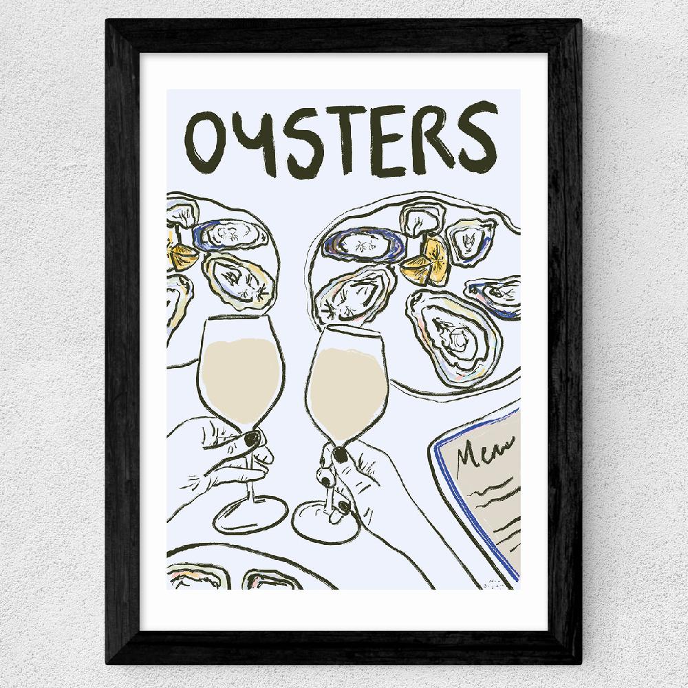East End Prints Oysters With Wine