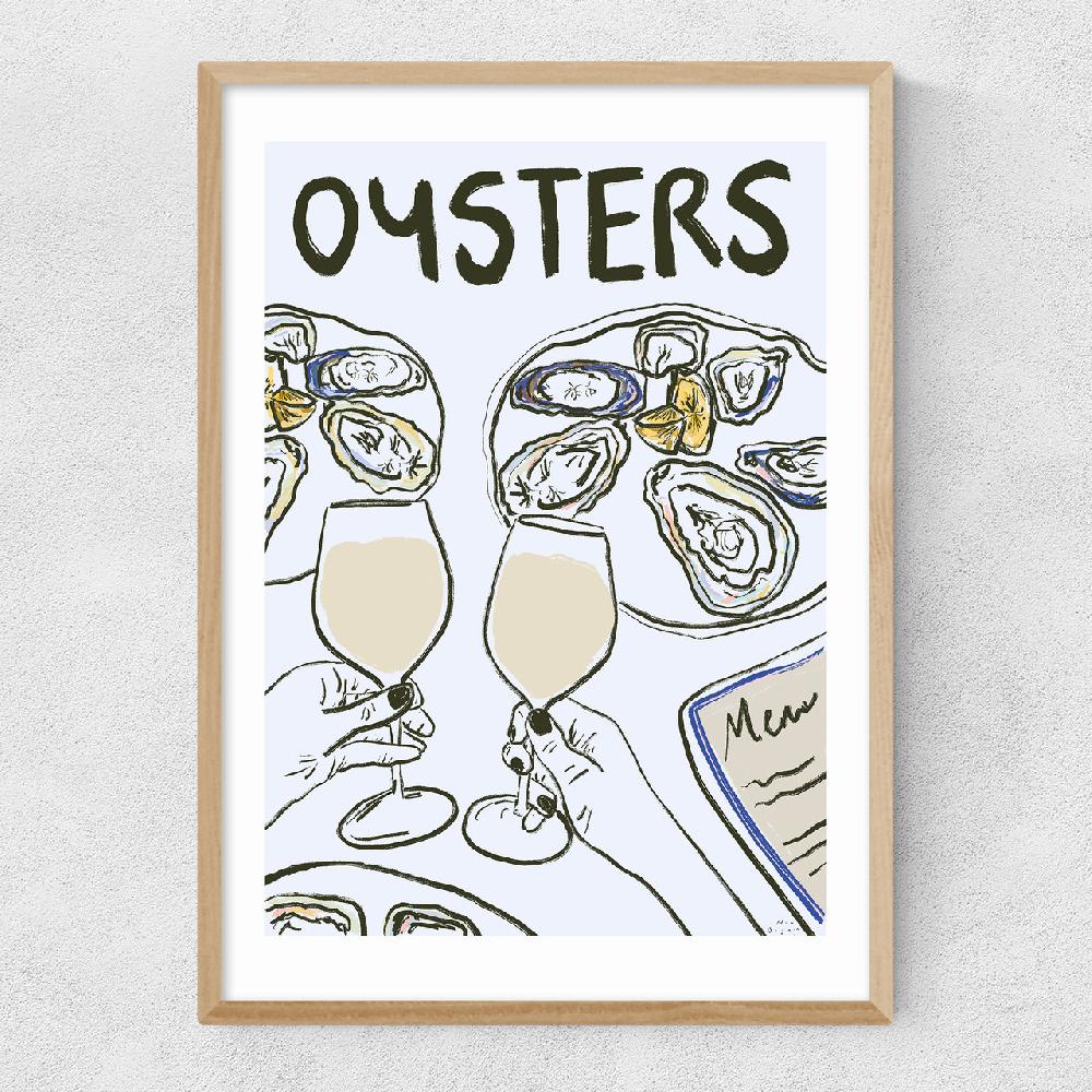 East End Prints Oysters With Wine
