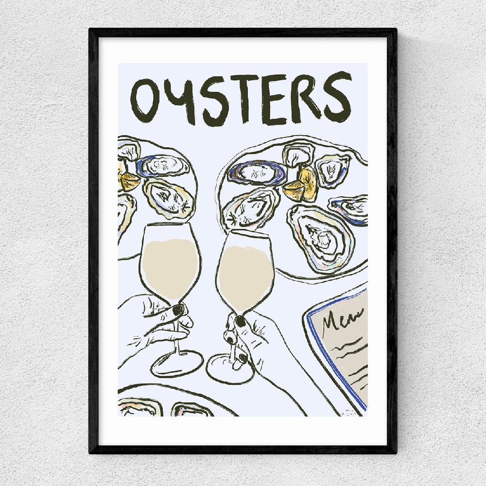 east end prints Oysters with Wine