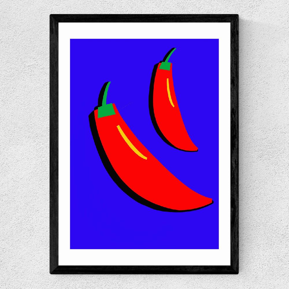 East End Prints Pair Of Chillis