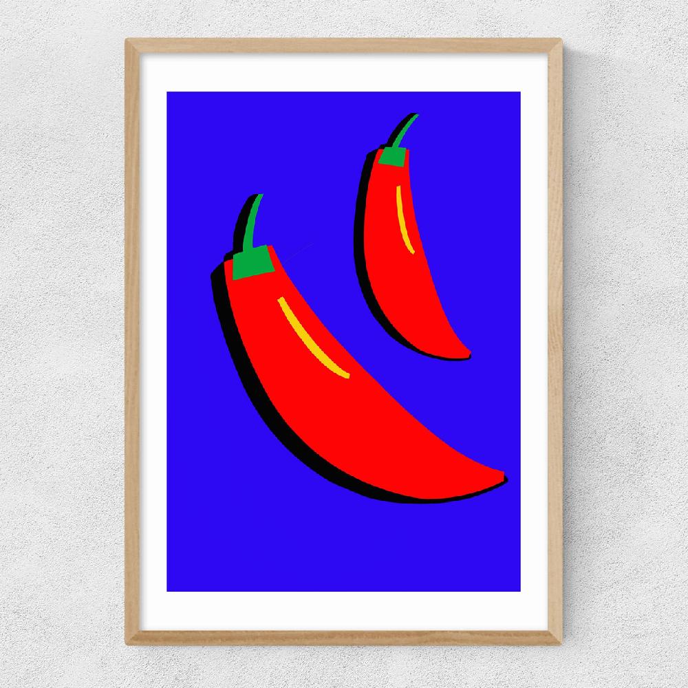 East End Prints Pair Of Chillis